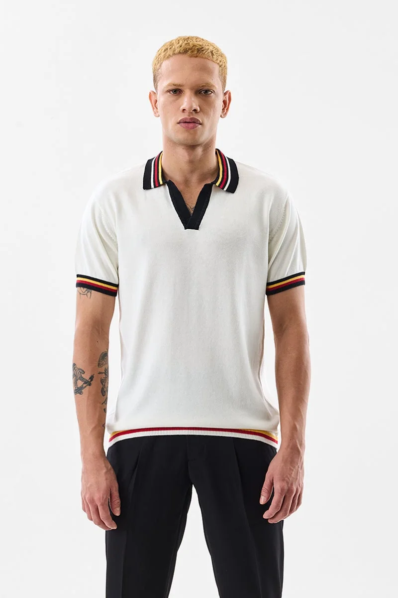 سنيتش تيشيرت قطن % بقصة عادية محبوك مسطح